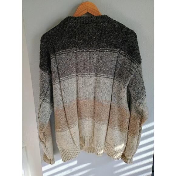VTG Claybrooke Outdoors wool blend sweater color block design L eclectic grandpa - Picture 7 of 16